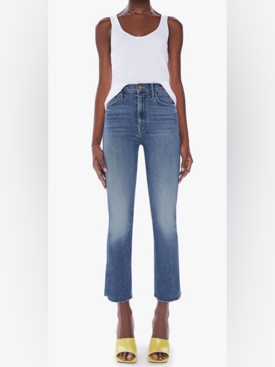MOTHER Denim - Mother The Hustler Ankle Fray Jeans In Healing Jar Wash High Rise Size 26
